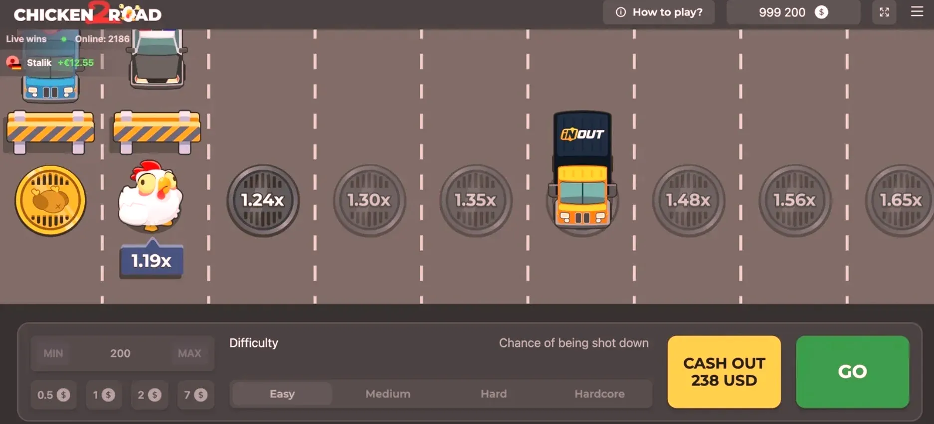 Einblick in die farbenfrohe Grafik von Chicken Road